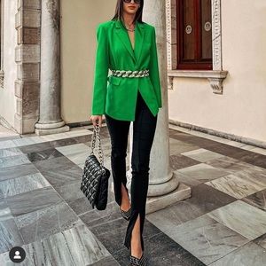 ZARA front slit pants blogger insta favorite